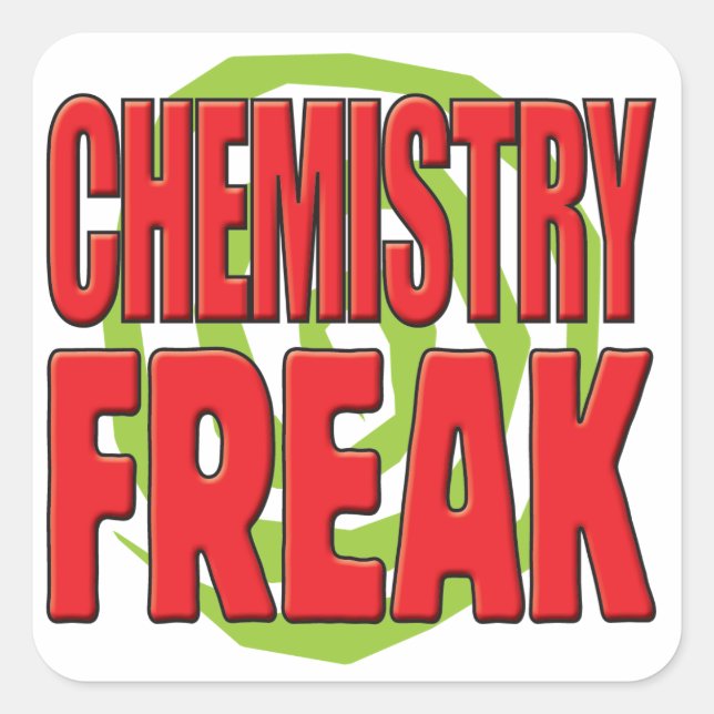 Chemistry Freak R Square Sticker (Front)