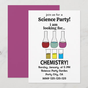 Chemistry Funny I am Looking For Chemistry Invitation