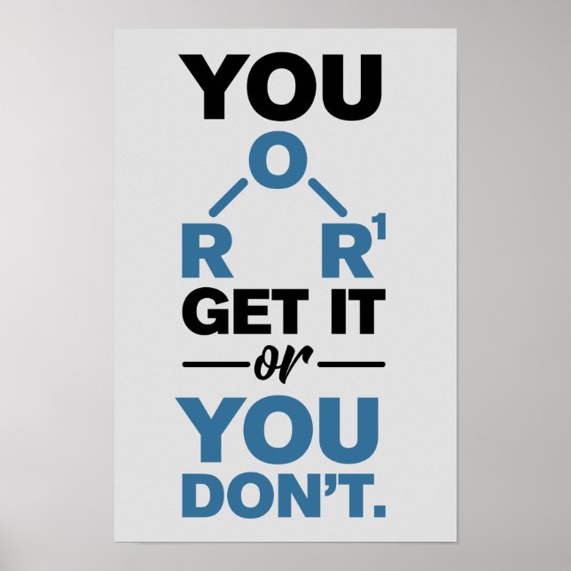 Chemistry Gag You Get It or You Don't Teachers Poster (Front)