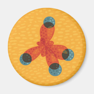 Chemistry Geek Orange Methane Molecule Magnet