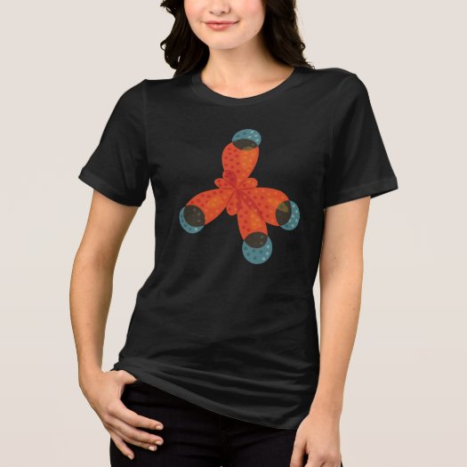 Chemistry Geek Orange Methane Molecule T-Shirt