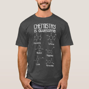 Chemistry is Awesome Tshirt Caffeine Molecule
