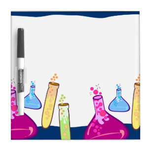 Chemistry is Fun Cool Science Cartoon Art Dry Erase Board
