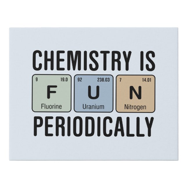 Chemistry is FUN Periodically Faux Canvas Print (Front)