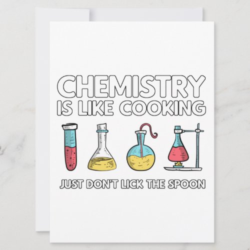Chemistry Is Like Cooking Announcement