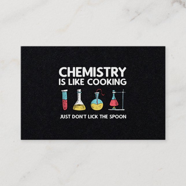 Chemistry Is Like Cooking Business Card (Front)