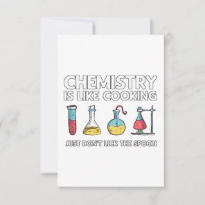 Chemistry Is Like Cooking Card