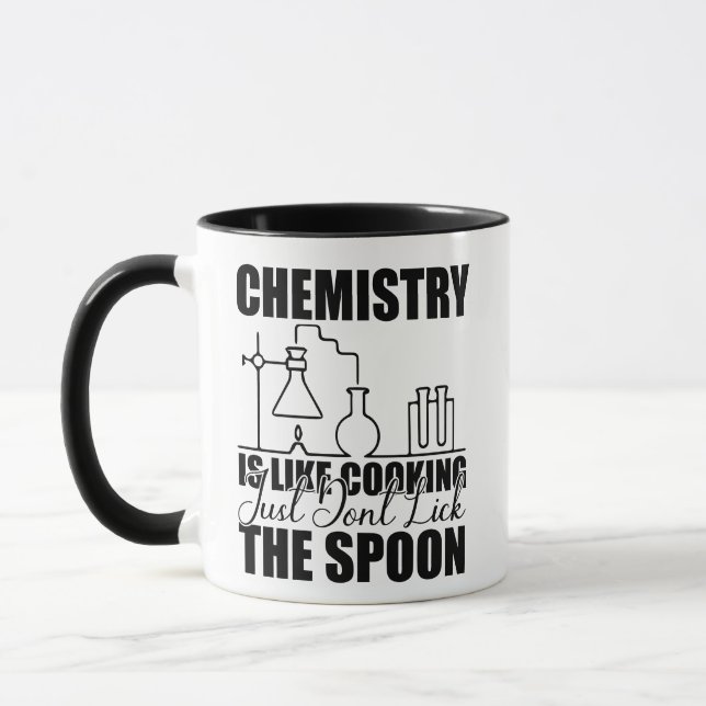 Chemistry Is Like Cooking Funny Science  Mug (Left)