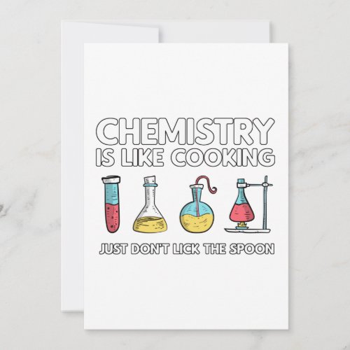 Chemistry Is Like Cooking Holiday Card