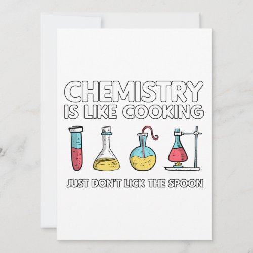 Chemistry Is Like Cooking Holiday Card