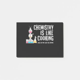Chemistry Is Like Cooking just dont lick the spoon Post-it Notes