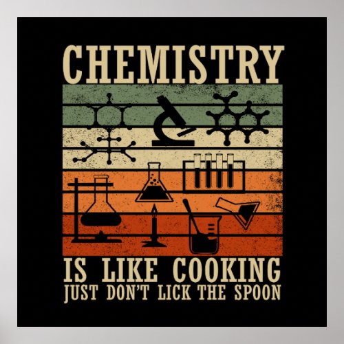 chemistry is like cooking poster