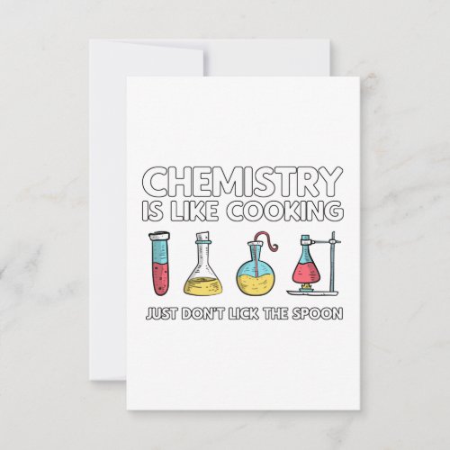 Chemistry Is Like Cooking Thank You Card