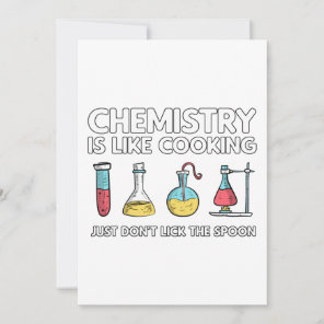Chemistry Is Like Cooking Thank You Card