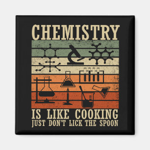 chemistry is like cooking vintage chemist magnet