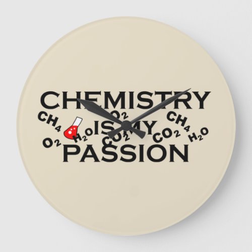 chemistry is my passion large clock