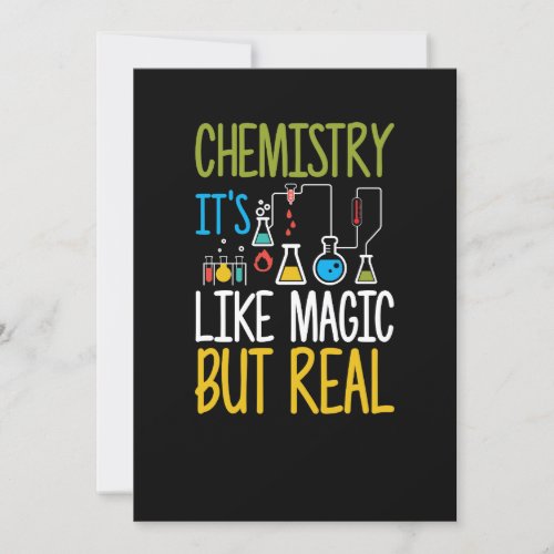 Chemistry Its Like Magic But Real Funny Invitation