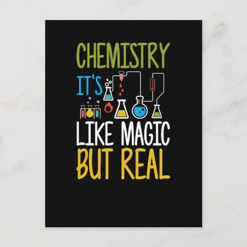 Chemistry Its Like Magic But Real Funny Postcard
