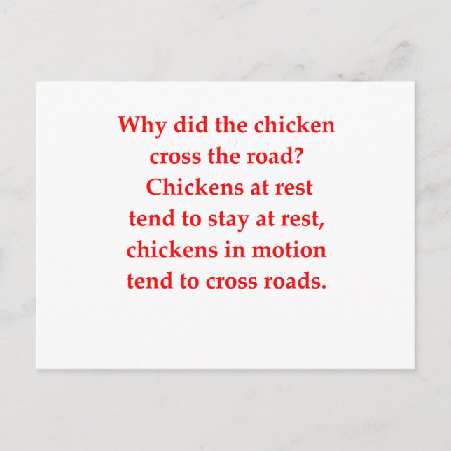 chemistry joke postcard (Front)