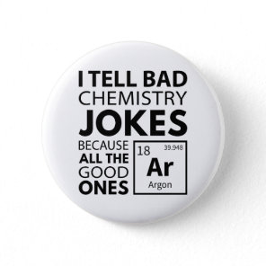 Chemistry Jokes Argon Button