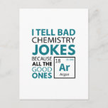 Chemistry Jokes Argon Postcard