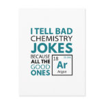 Chemistry Jokes Argon Postcard Chemistry Jokes Argon Postcard