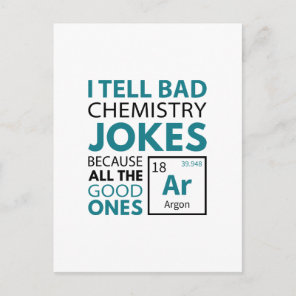 Chemistry Jokes Argon Postcard