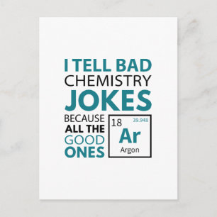 Chemistry Jokes Argon Postcard