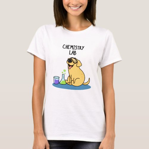 Chemistry Lab Funny Labrador Dog Pun  T_Shirt