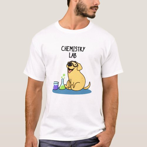 Chemistry Lab Funny Labrador Dog Pun  T_Shirt