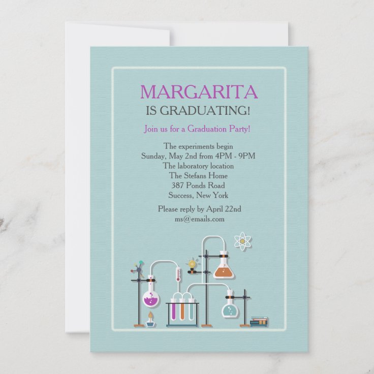 Chemistry Lab Graduation Party Invitation | Zazzle