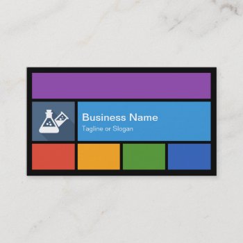 Chemistry Lab Laboratory - Colorful Tiles Creative Business Card by CardHunter at Zazzle