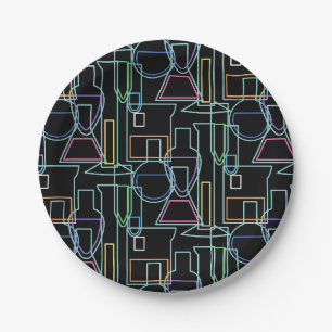 Chemistry Lab Lines Paper Plates
