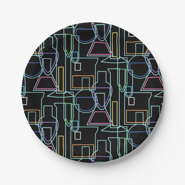 Chemistry Lab Lines Paper Plates (Front)