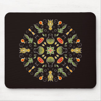 Chemistry Lab Science Botanical Pattern Mouse Pad