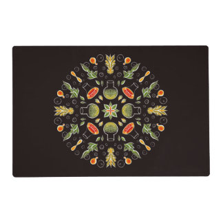 Chemistry Lab Science Botanical Pattern Placemat