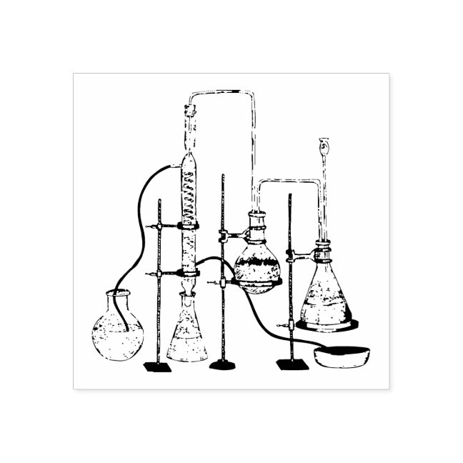 Chemistry Lab Science Rubber Stamp