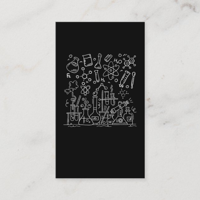 Chemistry Laboratory Equipment Science Business Card (Front)