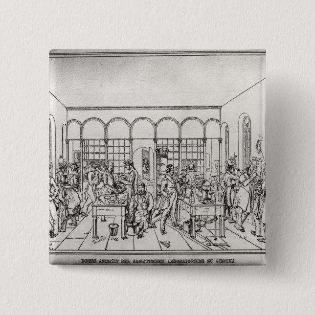 Chemistry laboratory of Baron Justus von Liebig Button (Front)