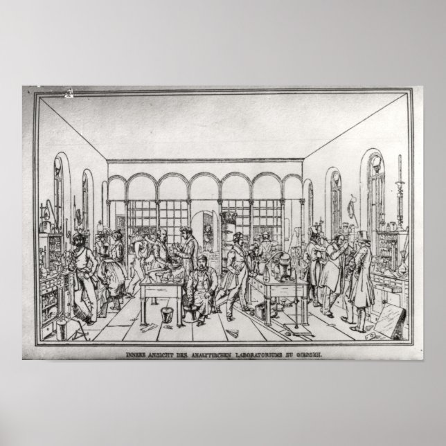 Chemistry laboratory of Baron Justus von Liebig Poster (Front)