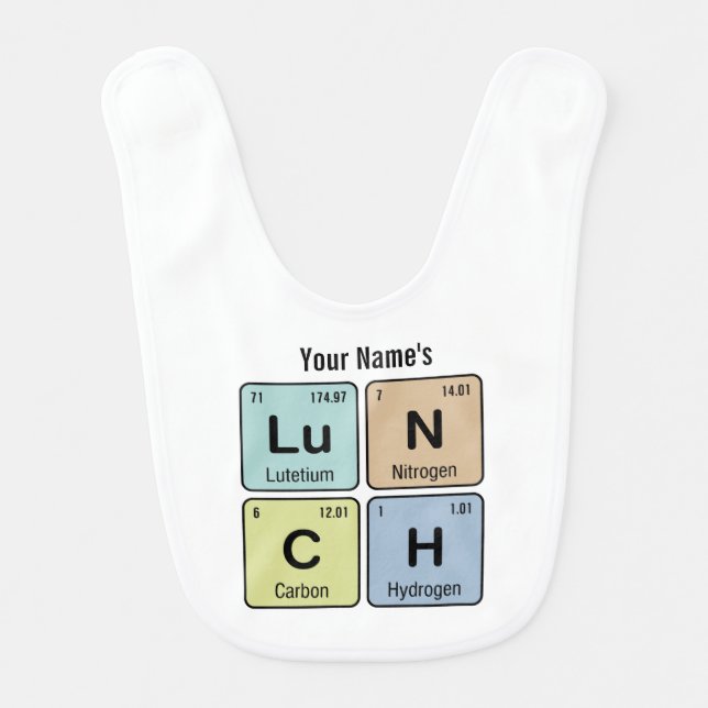 Chemistry Lu N C H Baby Bib (Front)