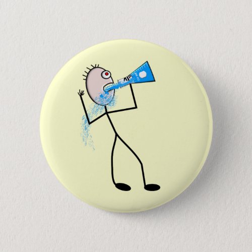 Chemistry Major Funny Stick Man Gifts Pinback Button