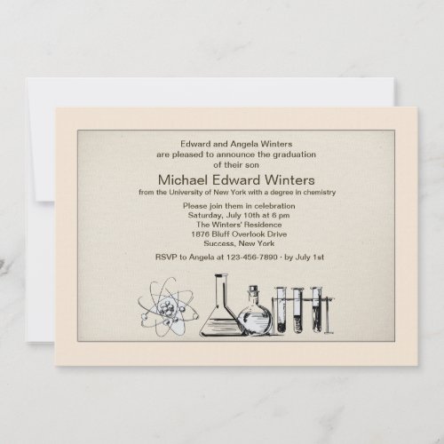 Chemistry Major Graduation Invitation