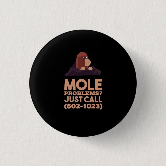 Chemistry - Mole Problems Button (Front)