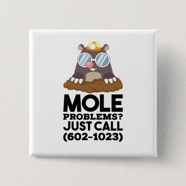 Chemistry - Mole Problems  Button (Front)