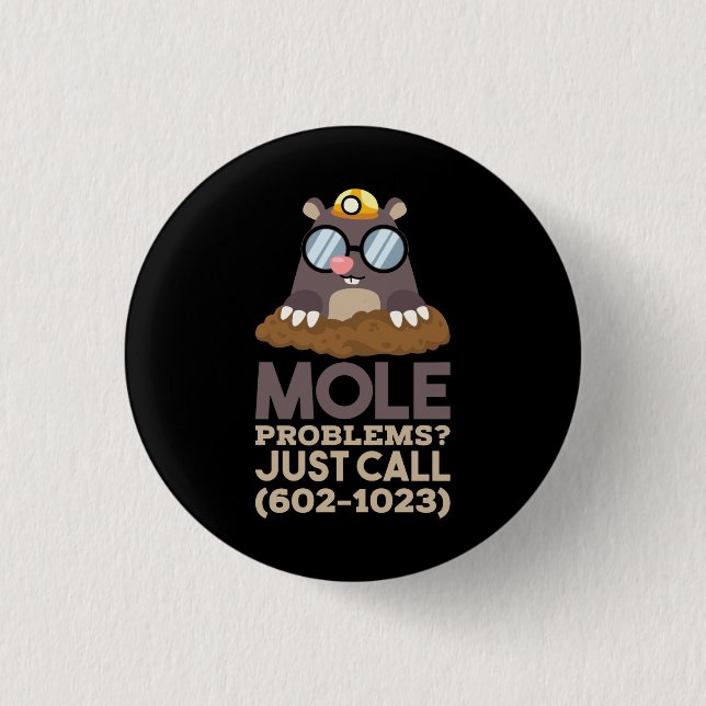 Chemistry - Mole Problems Button (Front)