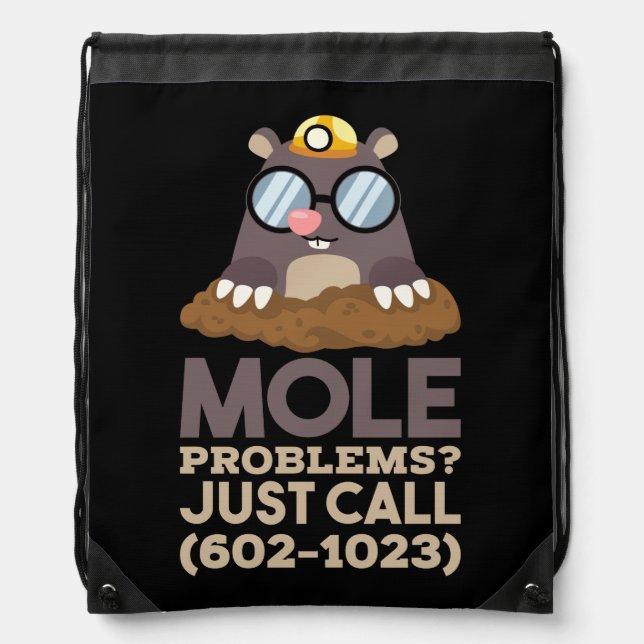 Chemistry - Mole Problems Drawstring Bag (Front)