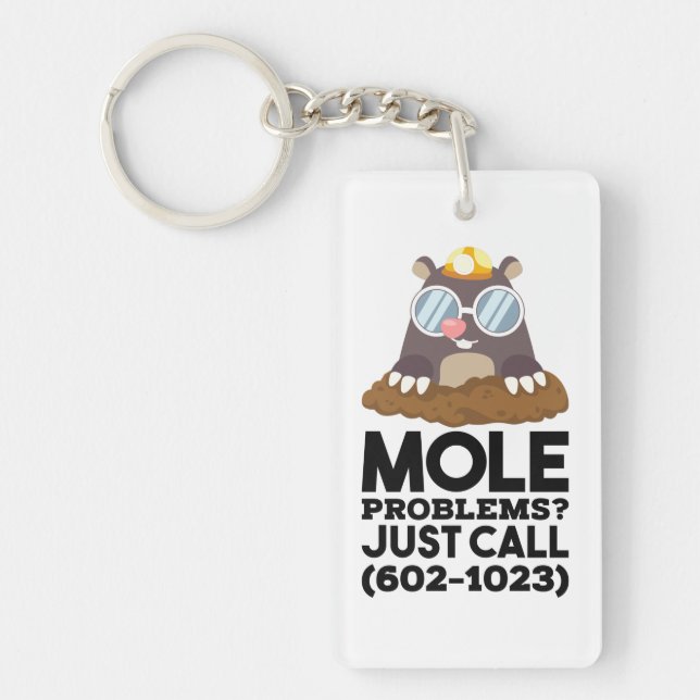Chemistry - Mole Problems  Keychain (Front)