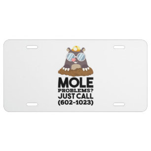 Chemistry - Mole Problems  License Plate