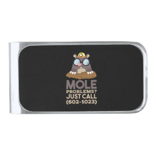 Chemistry - Mole Problems Silver Finish Money Clip